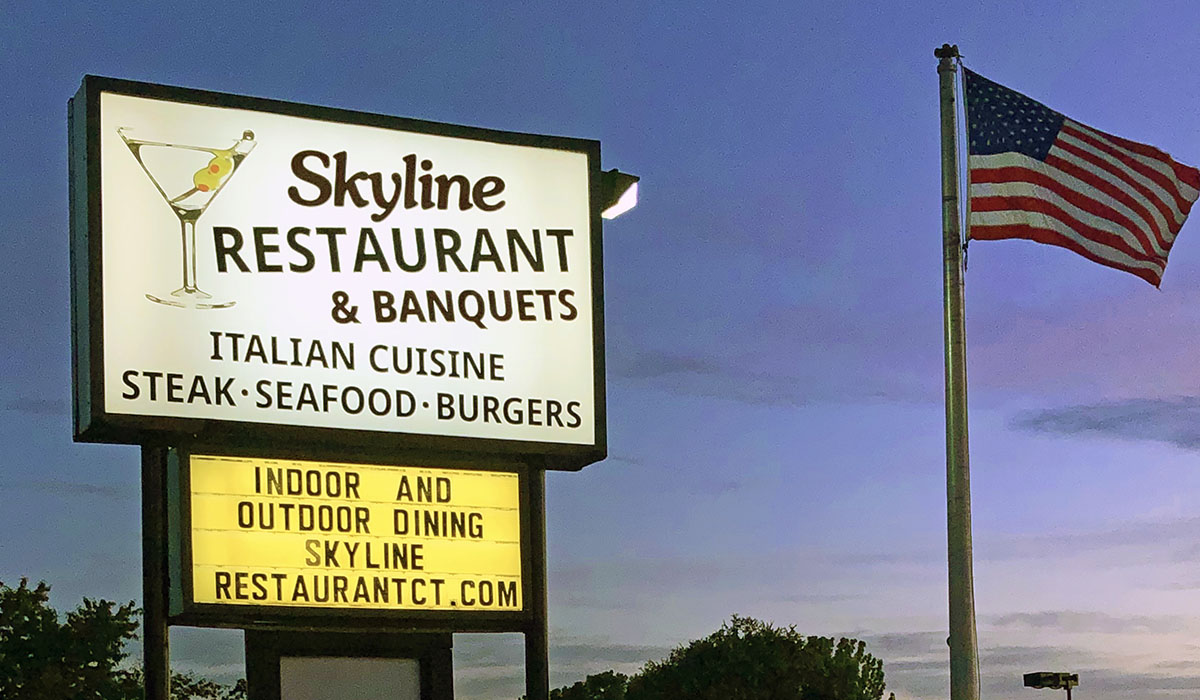 Skyline Restaurant Windsor Locks, CT, Sign